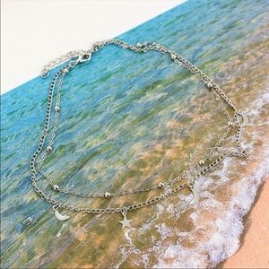 Two Layer Star and Moon Necklace